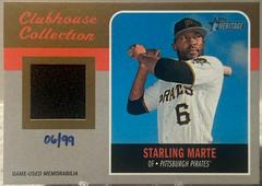Starling Marte [Gold] #SM Baseball Cards 2019 Topps Heritage Clubhouse Collection Relics Prices