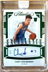 Chet Holmgren [Emerald] #1 Basketball Cards 2022 Panini Flawless Rookie Autograph Prices