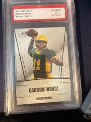 Carson Wentz #1 Football Cards 2016 Leaf Draft Prices