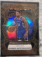 Giannis Antetokounmpo [Orange] #3 Basketball Cards 2022 Panini Obsidian Supernova Prices