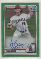 Adam Seminaris [Green Refractor] Baseball Cards 2020 Bowman Draft Picks Chrome Autographs Prices