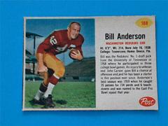 Bill Anderson [Hand Cut] Football Cards 1962 Post Cereal Prices