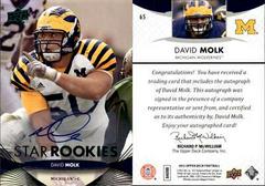 David Molk [Autograph] Football Cards 2012 Upper Deck Prices
