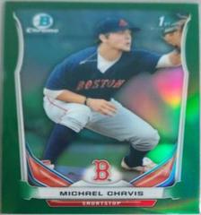 Michael Chavis [Chrome Green Refractor] Baseball Cards 2014 Bowman Draft Picks Prices