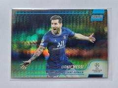 Lionel Messi [Orange Blue] #30 Soccer Cards 2021 Stadium Club Chrome UEFA Champions League Prices
