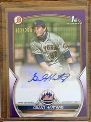 Grant Hartwig [Purple] #PPA-GH Baseball Cards 2023 Bowman Paper Prospect Autographs Prices