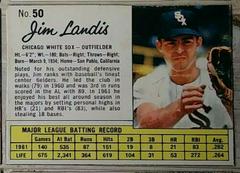 Jim Landis [Hand Cut] #50 Baseball Cards 1962 Jell O Prices