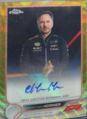 Christian Horner [Gold Wave] #CAC-CH Racing Cards 2022 Topps Chrome Formula 1 Autographs Prices