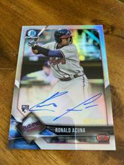 Ronald Acuna [Refractor] Baseball Cards 2018 Bowman Chrome Rookie Autographs Prices