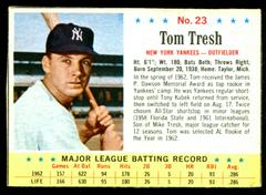 Tom Tresh [Hand Cut] #23 Baseball Cards 1963 Post Cereal Prices