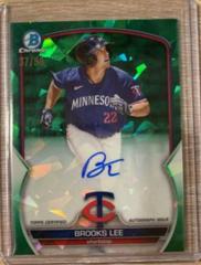Brooks Lee [Green] Baseball Cards 2023 Bowman Chrome Sapphire Autographs Prices