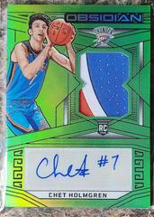 Chet Holmgren [Jersey Autograph Green Flood] #204 Basketball Cards 2022 Panini Obsidian Prices
