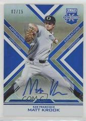 Matt Krook [Autograph Aspirations Blue] #108 Baseball Cards 2016 Panini Elite Extra Edition Prices