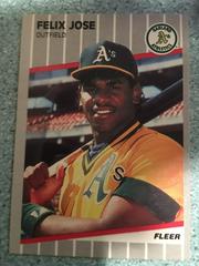 Felix Jose #15 Baseball Cards 1989 Fleer Prices