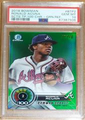 Ronald Acuna [Green Refractor] #BTP-2 Baseball Cards 2018 Bowman Scouts' Top 100 Prices