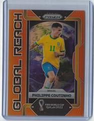 Philippe Coutinho [Orange] #1 Soccer Cards 2022 Panini Prizm World Cup Global Reach Prices