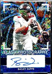 Bailey Zappe [Metalized Sparkles Blue] #FP-BZ1 Football Cards 2022 Leaf Flash Photography Autographs Prices