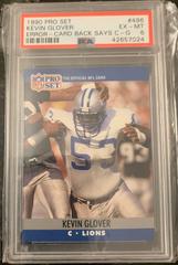 Kevin Glover [Error Card Back Say C G] #496 Football Cards 1990 Pro Set Prices