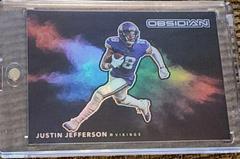 Justin Jefferson #CCB-JJE Football Cards 2022 Panini Obsidian Color Blast Black Prices
