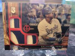 Salvador Perez [Red] #TTR-SP Baseball Cards 2022 Topps Tribute Triple Relics Prices
