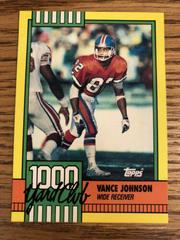 Vance Johnson Football Cards 1990 Topps 1000 Yard Club Prices