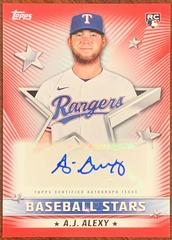 A. J. Alexy [Red] Baseball Cards 2022 Topps Baseball Stars Autographs Prices