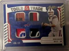 Josh Allen [Prime] Football Cards 2022 Panini Absolute Tools of the Trade Quad Prices