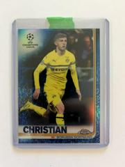 Christian Pulisic [Yellow Shorts Blue Refractor] #23 Soccer Cards 2018 Topps Chrome UEFA Champions League Prices