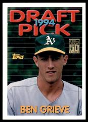 Ben Grieve [1994 Reprint] #T141 Baseball Cards 2001 Topps Traded Prices