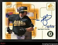 Jason Giambi [Gold] #JaG Baseball Cards 1999 SP Signature Autographs Prices