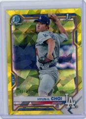 Hyun il Choi [Yellow Refractor] #BCP-130 Baseball Cards 2021 Bowman Sapphire Prices