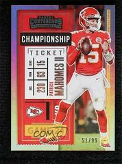 Patrick Mahomes II [Championship] Football Cards 2020 Panini Contenders Prices