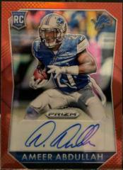 Ameer Abdullah [Red Prizm] #RS-AA Football Cards 2015 Panini Prizm Rookie Signatures Prices