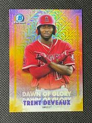 Trent Deveaux [Gold Refractor] Baseball Cards 2021 Bowman Chrome Mega Box Mojo Dawn of Glory Prices