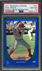 Mike Trout [Blue Refractor] Baseball Cards 2011 Bowman Chrome Draft Prices