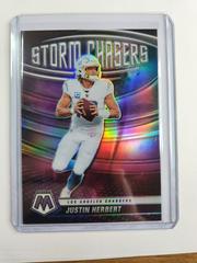 Justin Herbert #SC-4 Football Cards 2022 Panini Mosaic Storm Chasers Prices