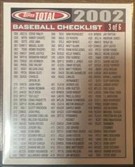 2002 topps total checklist 3 of 6 #3 of 6 Baseball Cards 2002 Topps Total Prices
