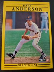 Dave Anderson #252 Baseball Cards 1991 Fleer Prices