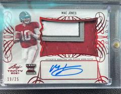 Mac Jones [Red] #PA-MJ1 Football Cards 2021 Leaf Trinity Patch Autographs Prices