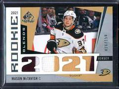 Mason McTavish [Patch] #RB-MM Hockey Cards 2021 SP Game Used Rookie Blends Prices