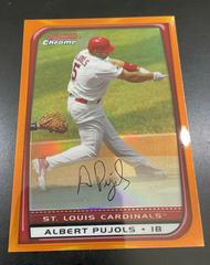 Albert Pujols [Orange Refractor] Baseball Cards 2008 Bowman Chrome Prices