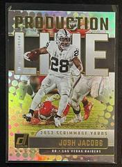 Josh Jacobs [Galactic] #PDL-8 Football Cards 2023 Panini Donruss Production Line Prices