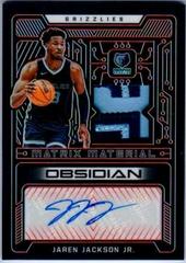 Jaren Jackson Jr. [Red] Basketball Cards 2021 Panini Obsidian Matrix Material Autographs Prices
