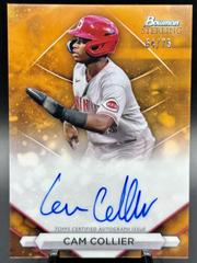 Cam Collier [Orange] #PA-CC Baseball Cards 2023 Bowman Sterling Prospect Autograph Prices