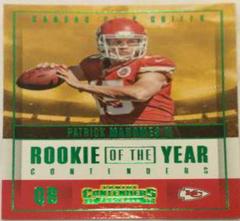 Patrick Mahomes II [Emerald] Football Cards 2017 Panini Contenders Rookie of the Year Prices