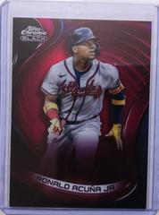 Ronald Acuna Jr. [Red] #55 Baseball Cards 2022 Topps Chrome Black Prices