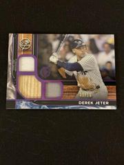 Derek Jeter [Purple] Baseball Cards 2022 Topps Tribute Triple Relics Prices