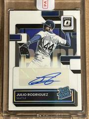 Julio Rodriguez Baseball Cards 2022 Panini Donruss Optic Optic Rated Rookie Signatures Holo Prices