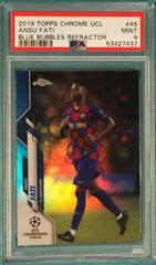 Ansu Fati [Blue Bubbles Refractor] Soccer Cards 2019 Topps Chrome UEFA Champions League Prices