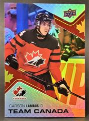 Carson Lambos Hockey Cards 2022 Upper Deck Team Canada Juniors Acetates Prices
